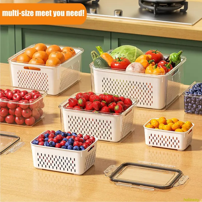 5-piece refrigerator storage organizer to keep food fresh