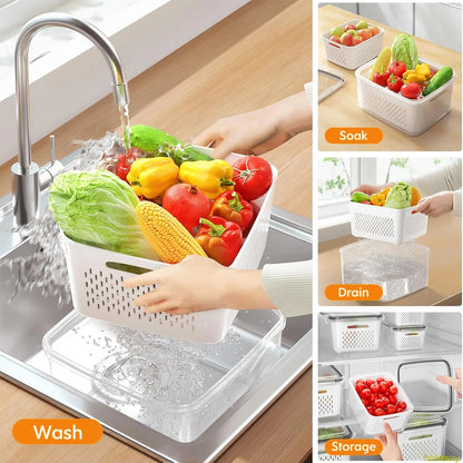5-piece refrigerator storage organizer to keep food fresh