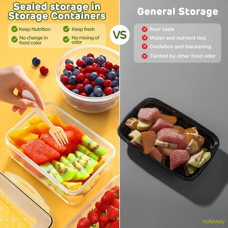 [Limited Time Sale] 40-Piece Plastic Airtight Food Storage Containers Set (20 Containers + 20 Lids) Leakproof, Reusable, Microwave & Dishwasher Safe