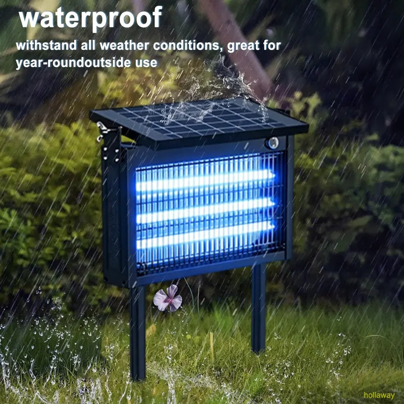 Outdoor waterproof solar-powered mosquito and fly killer