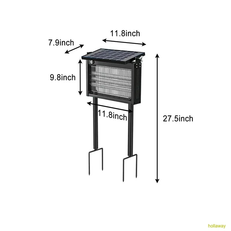 Outdoor waterproof solar-powered mosquito and fly killer