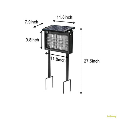 Outdoor waterproof solar-powered mosquito and fly killer