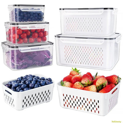 5-piece refrigerator storage organizer to keep food fresh